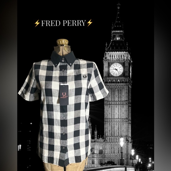 Fred Perry Tops - ⚡️FRED PERRY⚡️ Amy Winehouse Gingham Button Down Shirt